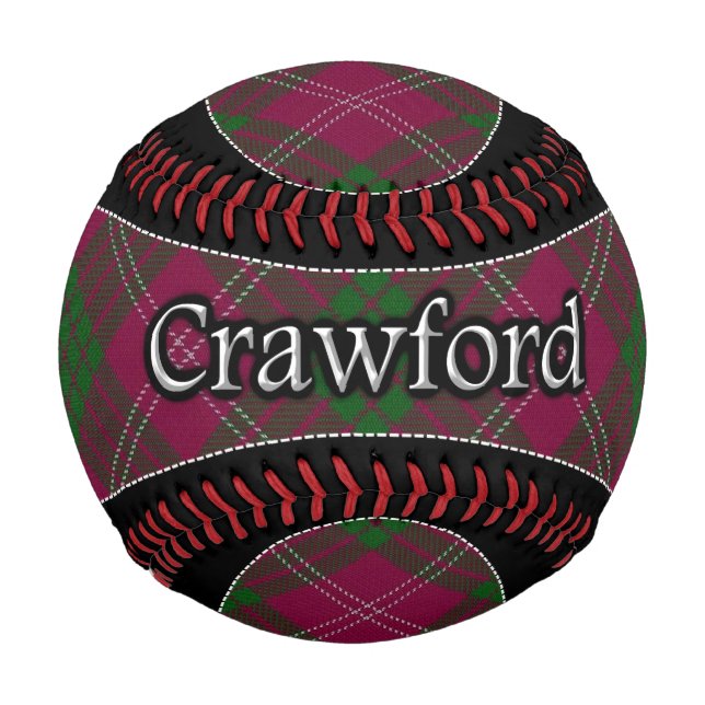 Pelota De Béisbol Clan Crawford Scottish Dream Tartán (Anverso)