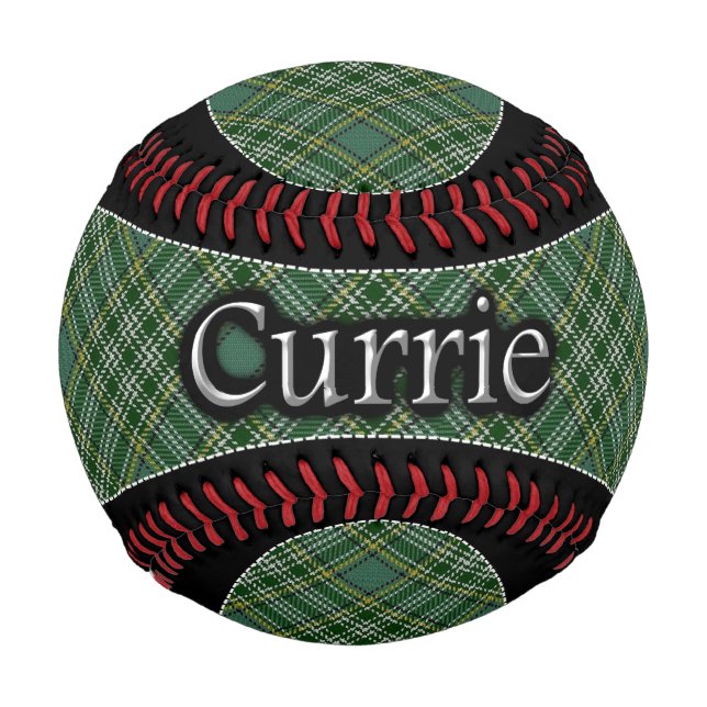 Pelota De Béisbol Clan Currie Scottish Tartan (Anverso)