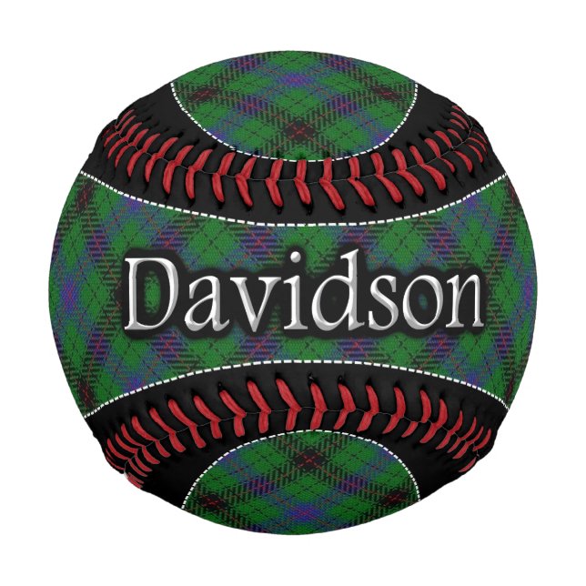 Pelota De Béisbol Clan Davidson Scottish Dream Tartan (Anverso)