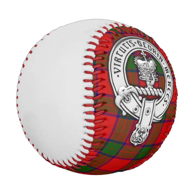 Pelota De Béisbol Clan Donnachaidh (Robertson) Escudo y Tartán (Angular)