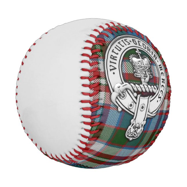 Pelota De Béisbol Clan Donnachaidh (Robertson) Escudo y Vestido Tart (Angular)