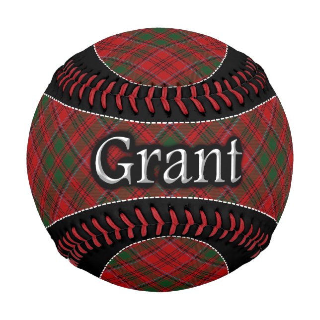 Pelota De Béisbol Clan Grant Scottish Dream Tartán (Anverso)