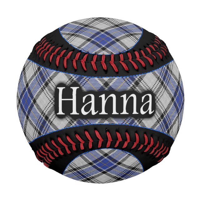 Pelota De Béisbol Clan Hannay Hanna Scottish Tartan (Anverso)