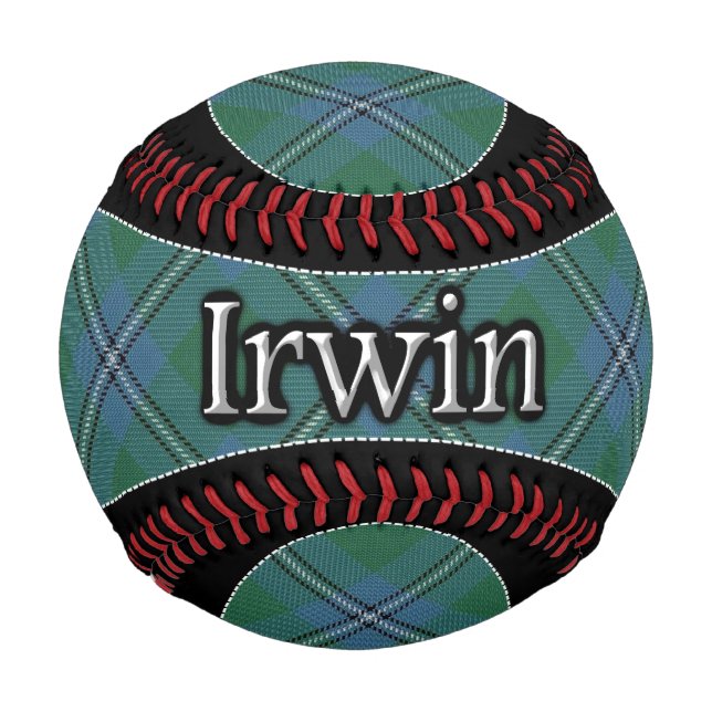Pelota De Béisbol Clan Irwin Scottish Dream Tartán (Anverso)