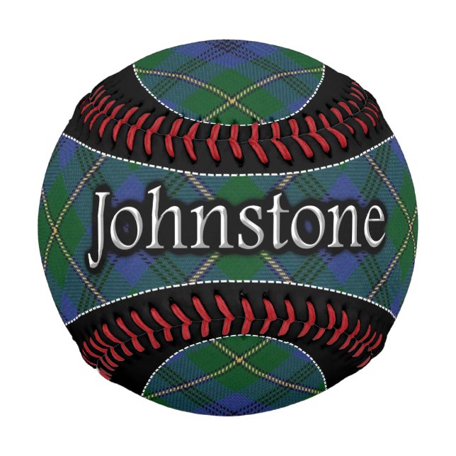 Pelota De Béisbol Clan Johnstone Johnston Scottish Dream Tartán (Anverso)