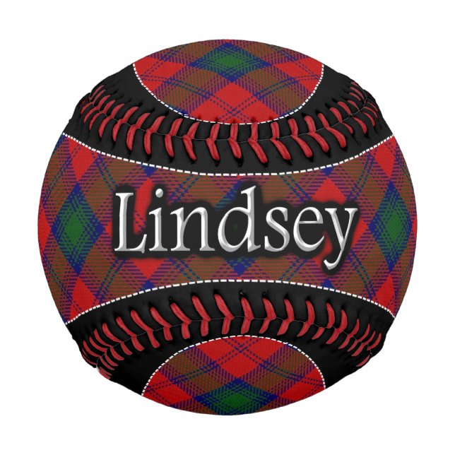 Pelota De Béisbol Clan Lindsey Lindsay Scottish Dream Tartán (Anverso)