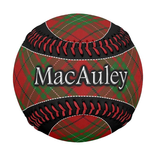 Pelota De Béisbol Clan MacAuley MacAulay Scottish Dream Tartán (Anverso)