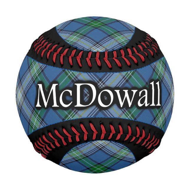Pelota De Béisbol Clan MacDowall McDowall Scottish Tartán (Anverso)