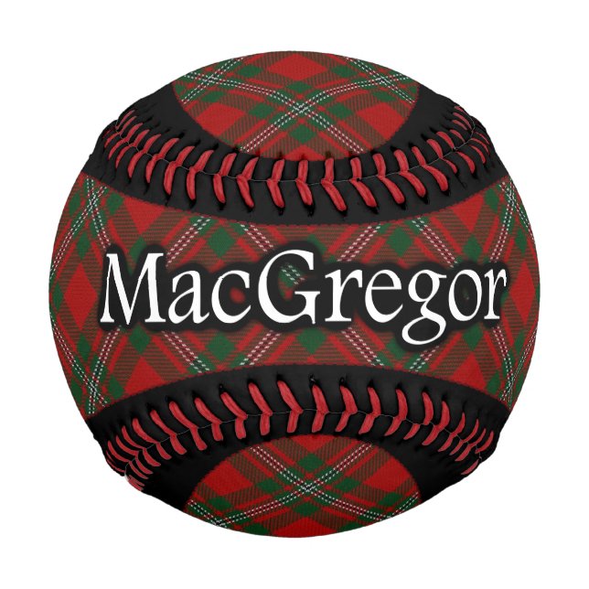 Pelota De Béisbol Clan MacGregor Scottish Tartan (Anverso)