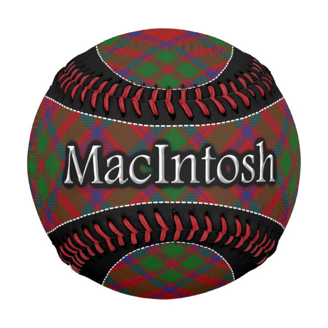 Pelota De Béisbol Clan MacIntosh MacKintosh Scottish Dream Tartán (Anverso)