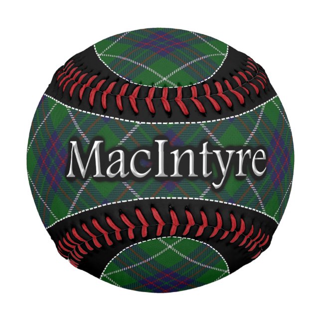 Pelota De Béisbol Clan MacIntyre Scottish Dream Tartán (Anverso)