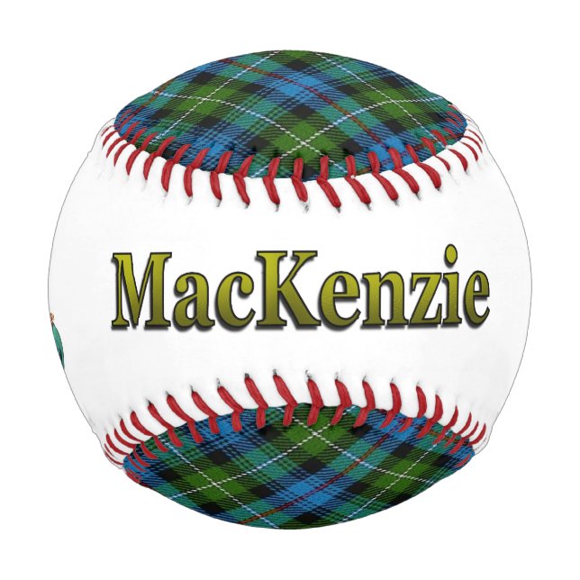 Pelota De Béisbol Clan MacKenzie Scottish Tartan Dreams Baseball (Anverso)