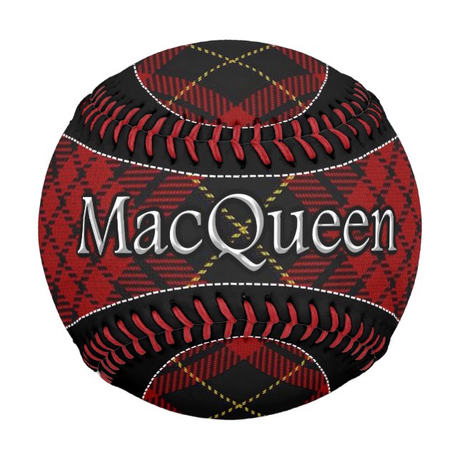 Pelota De Béisbol Clan MacQueen Scottish Dream Tartán (Anverso)