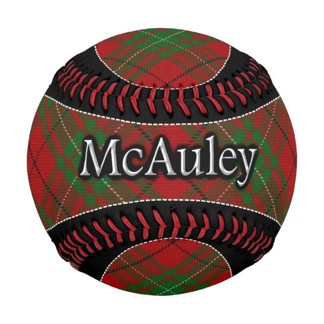 Pelota De Béisbol Clan McAuley MacAulay Scottish Dream Tartán (Anverso)