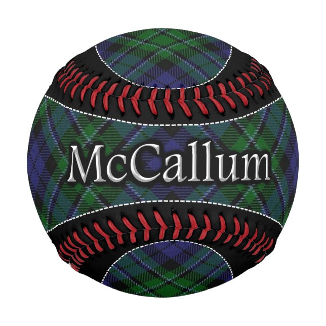 Pelota De Béisbol Clan McCallum MacCallum Scottish Dream Tartán (Anverso)