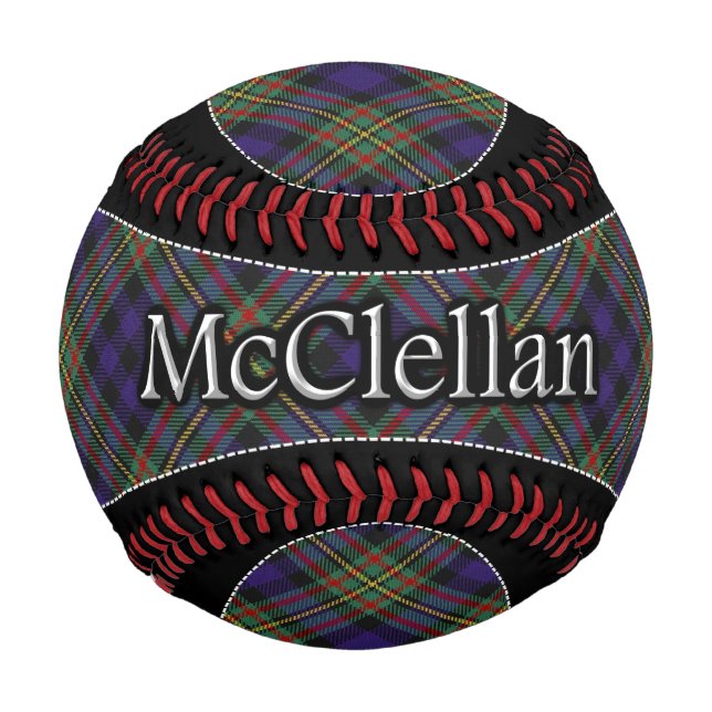 Pelota De Béisbol Clan McClellan MacLellan Scottish Dream Tartán (Anverso)