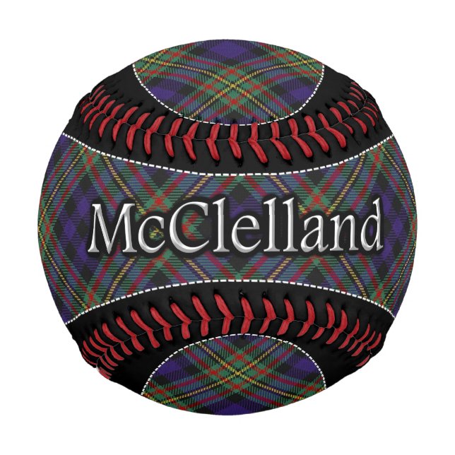Pelota De Béisbol Clan McClelland MacLellan Scottish Dream Tartán (Anverso)