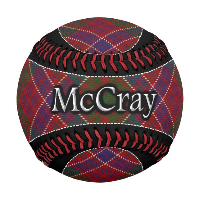 Pelota De Béisbol Clan McCray MacRae Scottish Dream Tartán (Anverso)