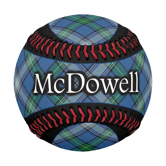 Pelota De Béisbol Clan McDowell MacDowall Scottish Tartán (Anverso)