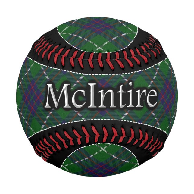 Pelota De Béisbol Clan McIntire MacIntyre Scottish Dream Tartán (Anverso)