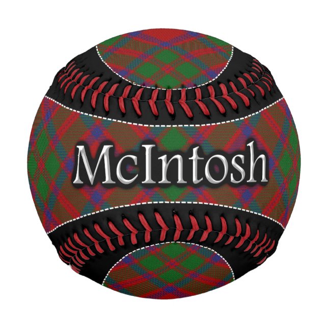 Pelota De Béisbol Clan McIntosh MacKintosh Scottish Dream Tartán (Anverso)