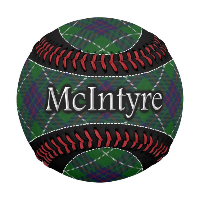 Pelota De Béisbol Clan McIntyre MacIntyre Scottish Dream Tartán (Anverso)