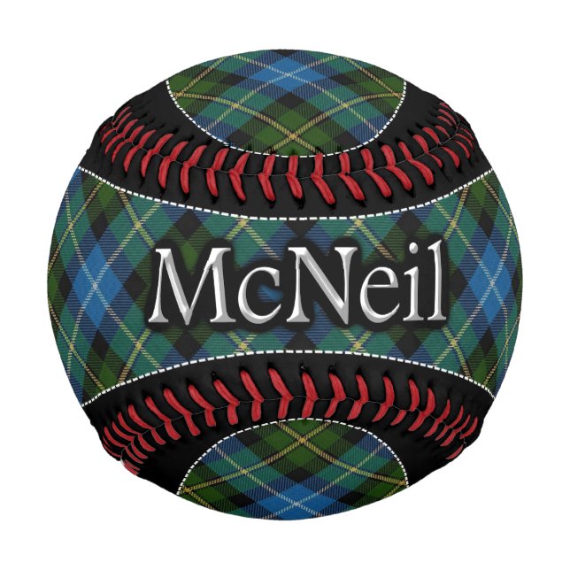 Pelota De Béisbol Clan McNeil MacNeil Scottish Dream Tartán (Anverso)
