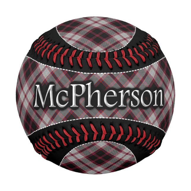 Pelota De Béisbol Clan McPherson MacPherson Scottish Dream Tartán (Anverso)