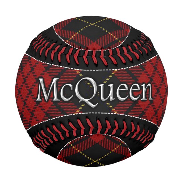 Pelota De Béisbol Clan McQueen MacQueen Scottish Dream Tartán (Anverso)