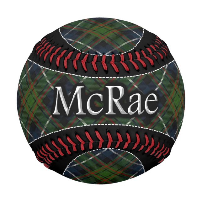 Pelota De Béisbol Clan McRae MacRae Scottish Dream Hunting Tartán (Anverso)