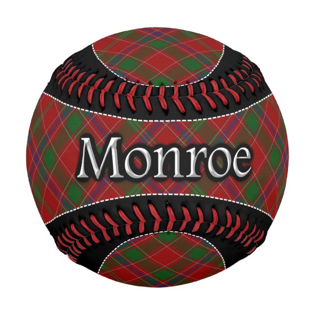 Pelota De Béisbol Clan Monroe Munro Scottish Dream Tartán (Anverso)