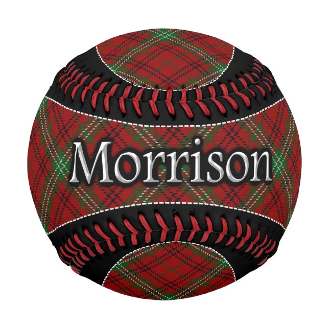 Pelota De Béisbol Clan Morrison Scottish Dream Tartán (Anverso)