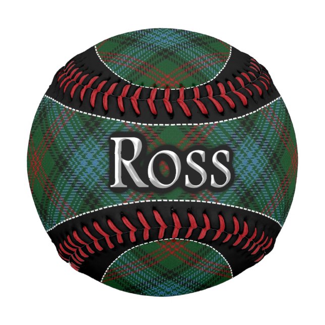 Pelota De Béisbol Clan Ross Scottish Dream Tartán (Anverso)
