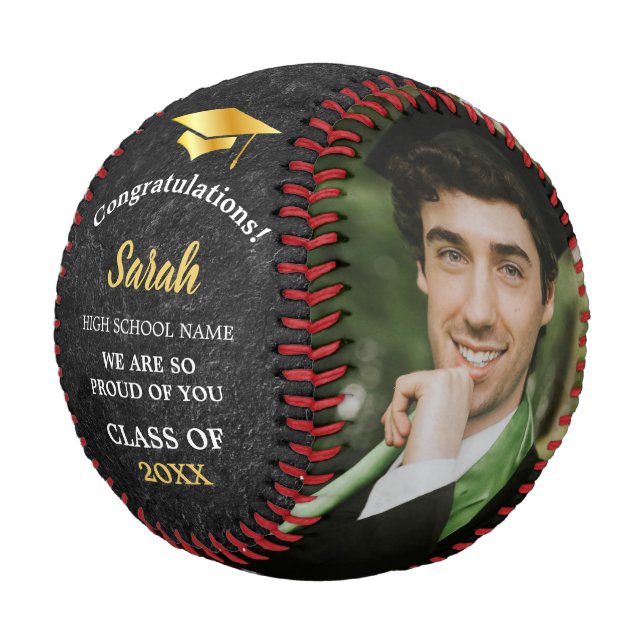 Pelota De Béisbol Clase De Foto De Graduación De personalizado De 20 (Angular)