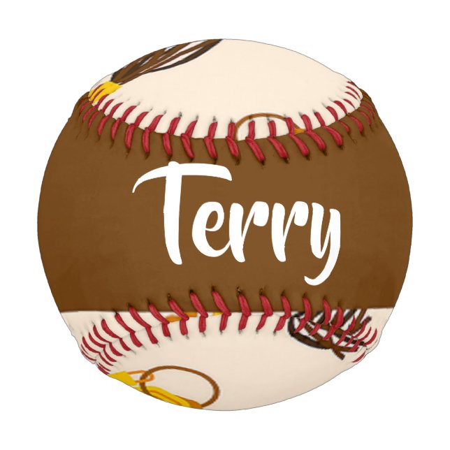 Pelota De Béisbol Claves de casa de oro en rosa (Anverso)