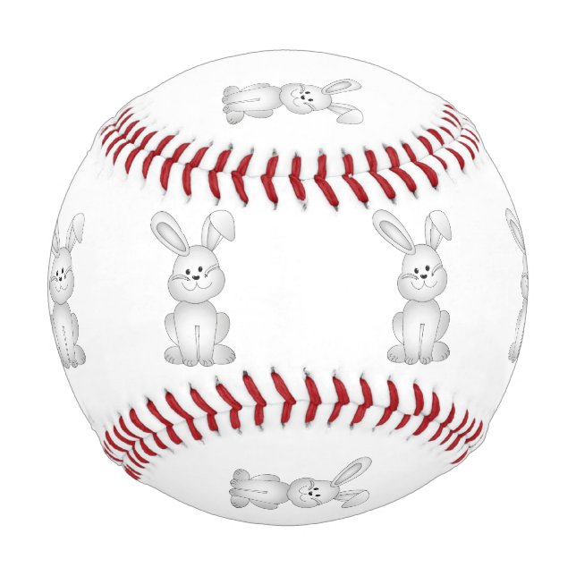 Pelota De Béisbol Clíparte de conejo blanco (Anverso)