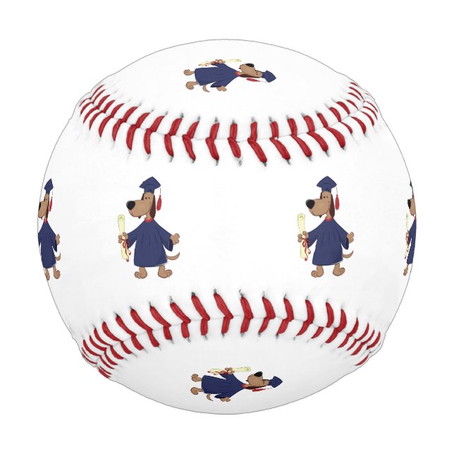 Pelota De Béisbol Clíparte de perros graduados (Anverso)