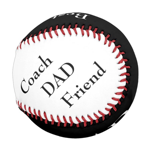 Pelota De Béisbol Coach Dad Friend Gran Padre Número Uno (Anverso derecho)