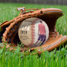 Pelota De Béisbol Colage de fotos 2 del Día del Padre Mejor Papá Rús