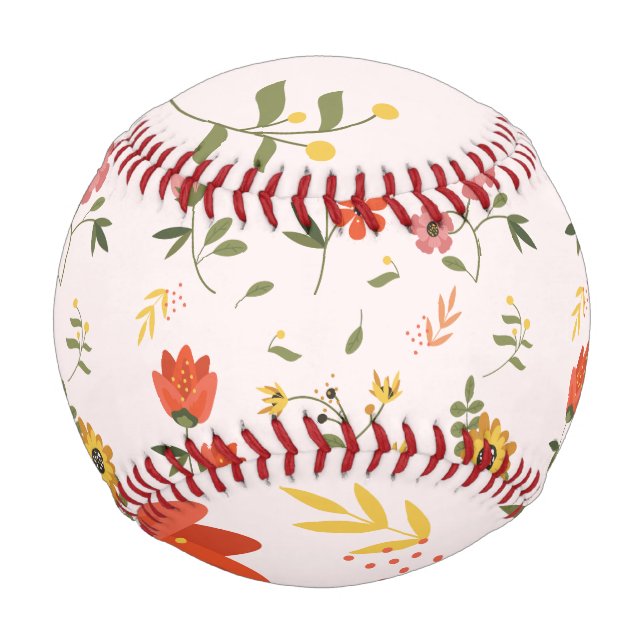 Pelota De Béisbol colección de flores (Reverso)