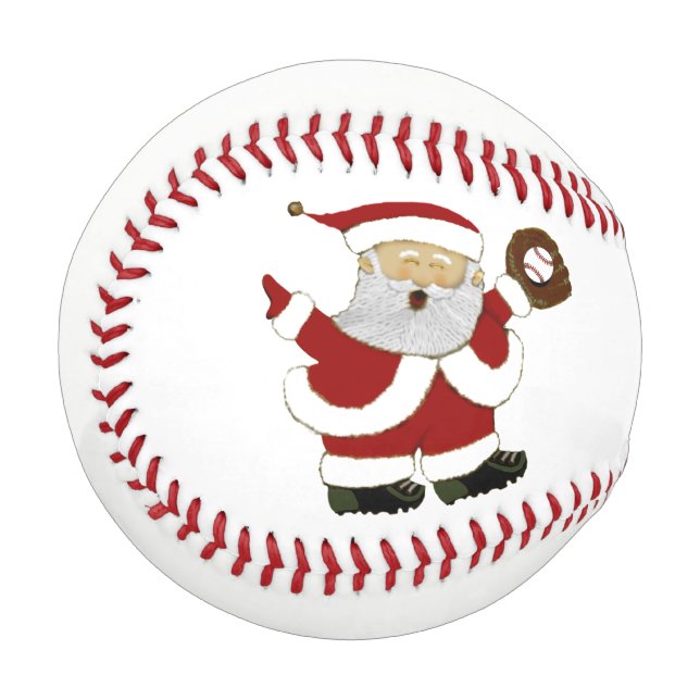 Pelota De Béisbol Coleccionable de Navidad de Béisbol (Anverso izquierdo)