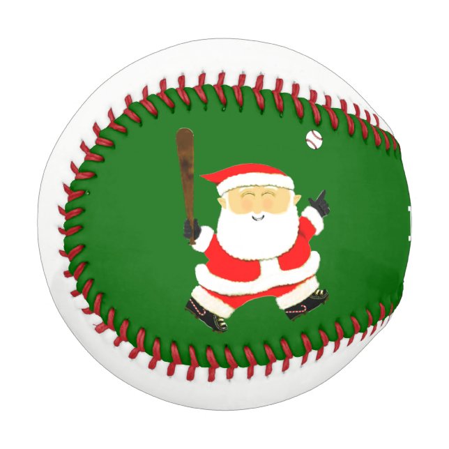 Pelota De Béisbol Coleccionable de Navidad de Béisbol (Anverso izquierdo)