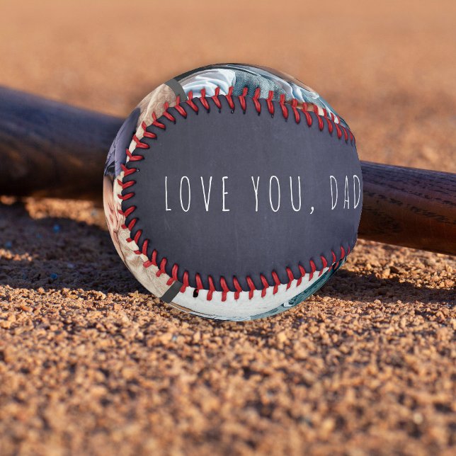 Pelota De Béisbol Collage de 3 fotos Día del padre te quiere papá na (Subido por el creador)
