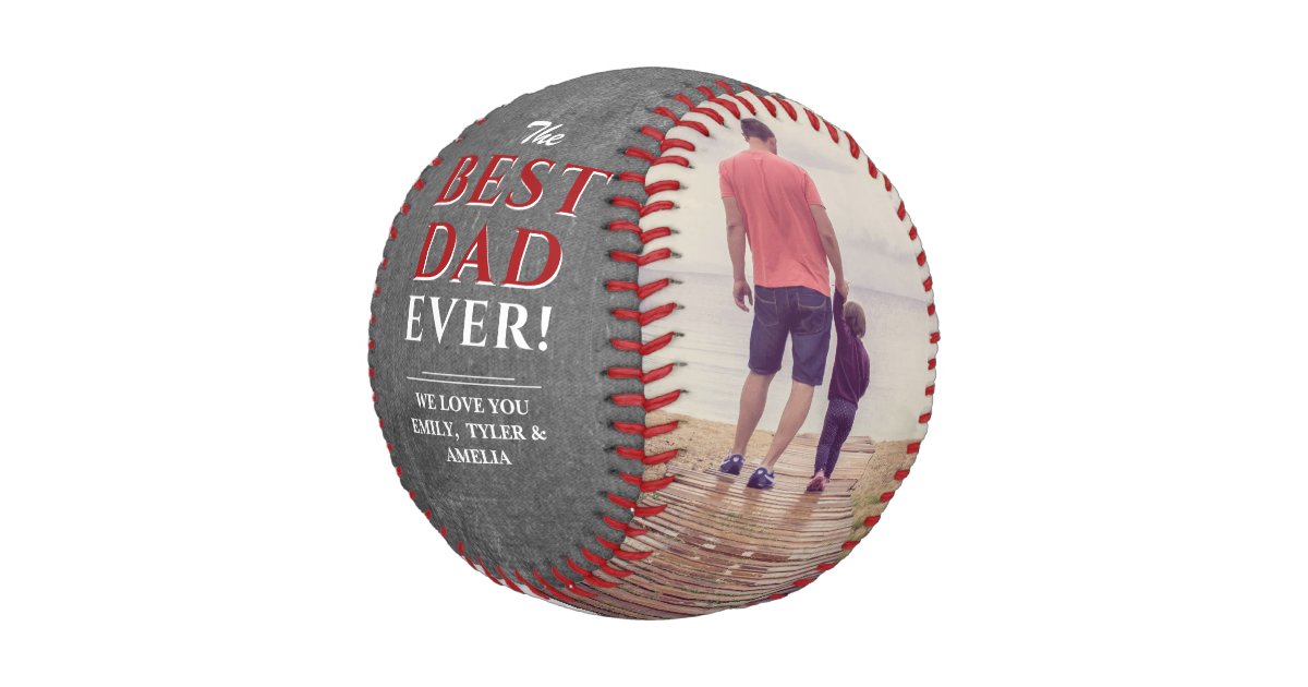 Pelota De Béisbol Collage de fotos Chalkboard Mejor Papá De La Histo ...