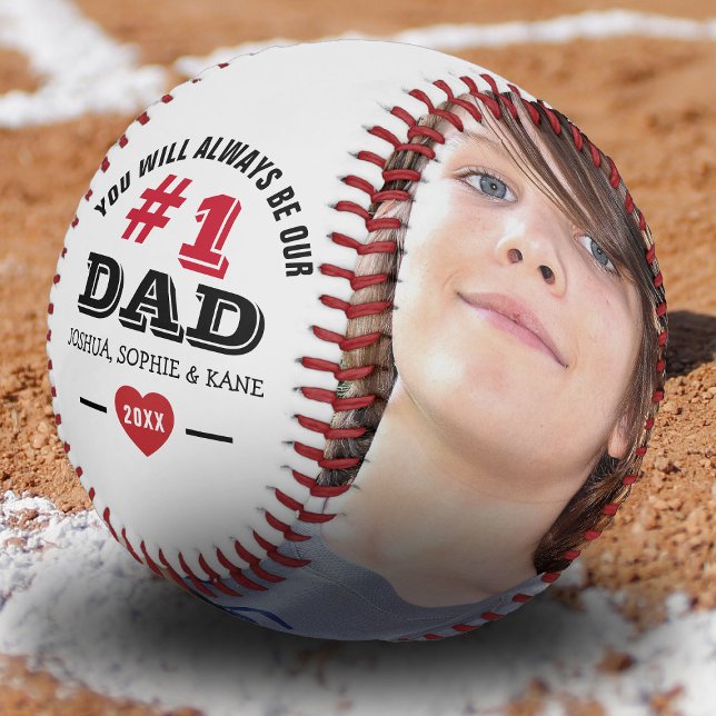Pelota De Béisbol Collage de fotos de papá no.1 | Día del padre (Subido por el creador)