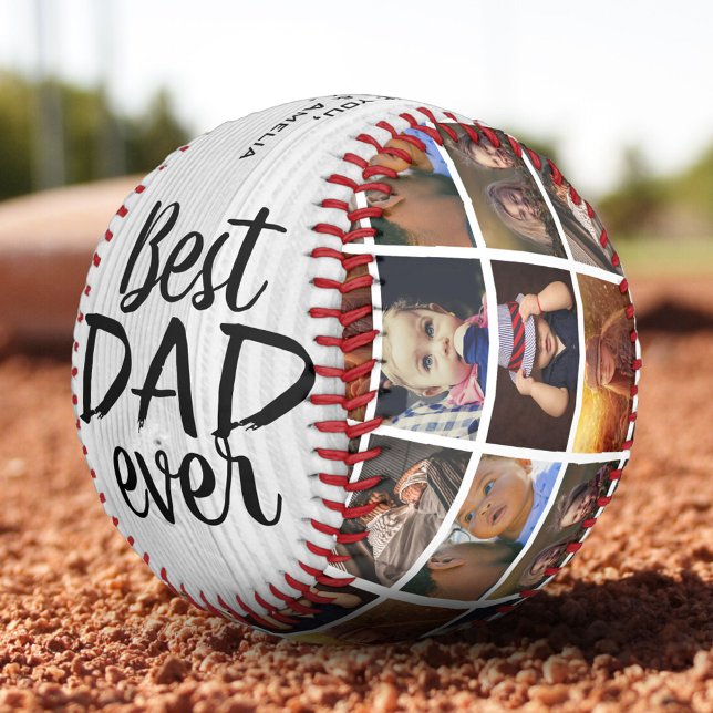 Pelota De Béisbol Collage de fotos Mejor Papá De Madera Rústica 6 (Subido por el creador)