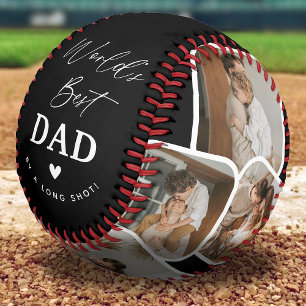 Pelota De Béisbol Collage de Fotos Múltiples Modernas Mejor Papá del