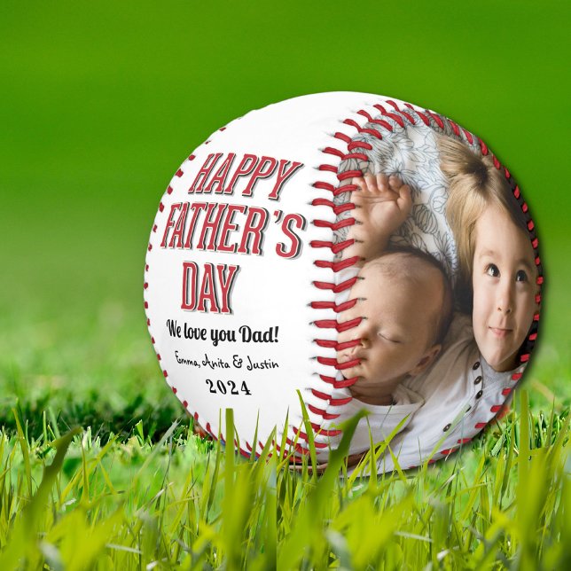 Pelota De Béisbol Collage de fotos personalizado Feliz Día del Padre (Subido por el creador)