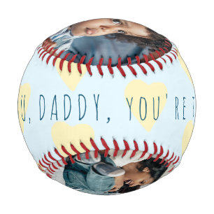 Pelota De Béisbol Coloquio de 3 fotos Día del padre Ama papá