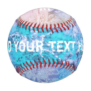 Pelota De Béisbol Color de la tinta gris pintando azul + tus ideas